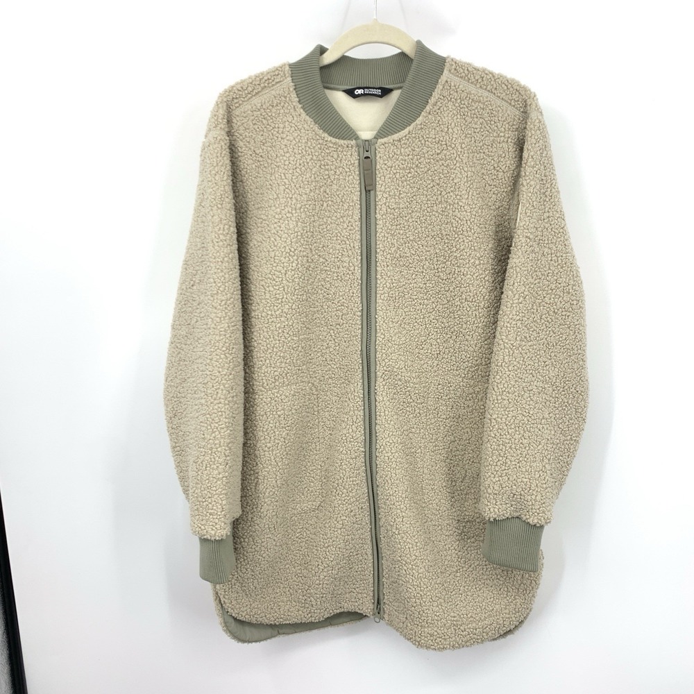 Outdoor Research‎ Women Size Medium Jacket Long Coat Brown Juneau Sherpa Fleece